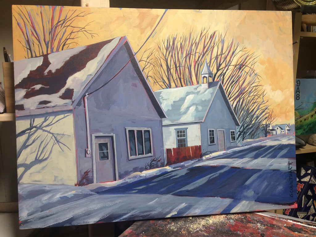 Blue Street 18x24