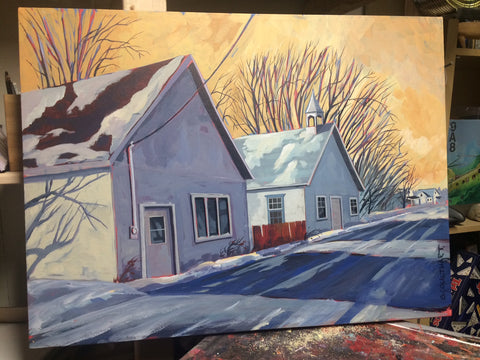 Blue Street 18x24