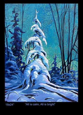 all is calm all is bright 18x24