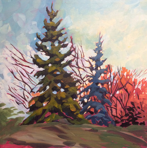 October Bluff 16x16"